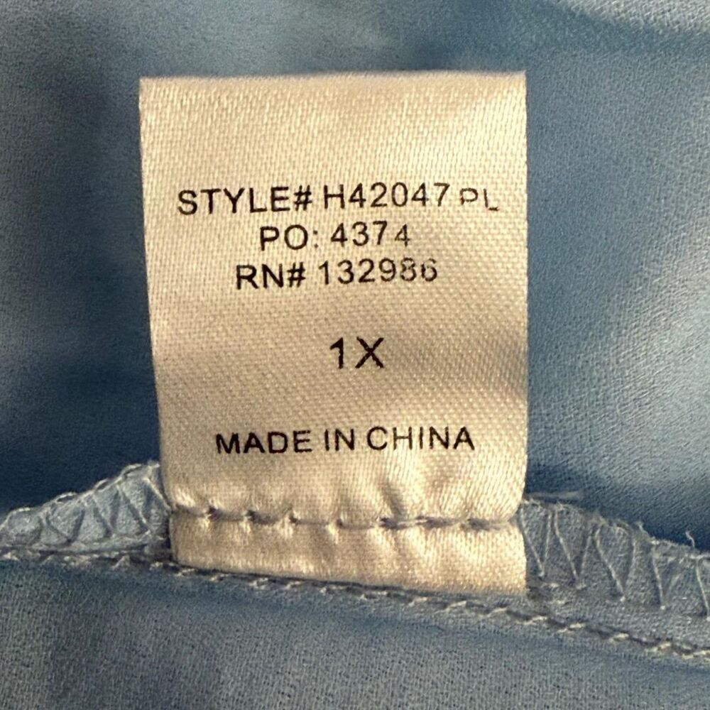 MITTOSHOP Shift Dress in Sky Blue, NEW WITH TAGS! Size 1X Plus 1XL - Picture 8 of 9